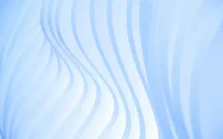 Soft white and blue waves curving across a surface